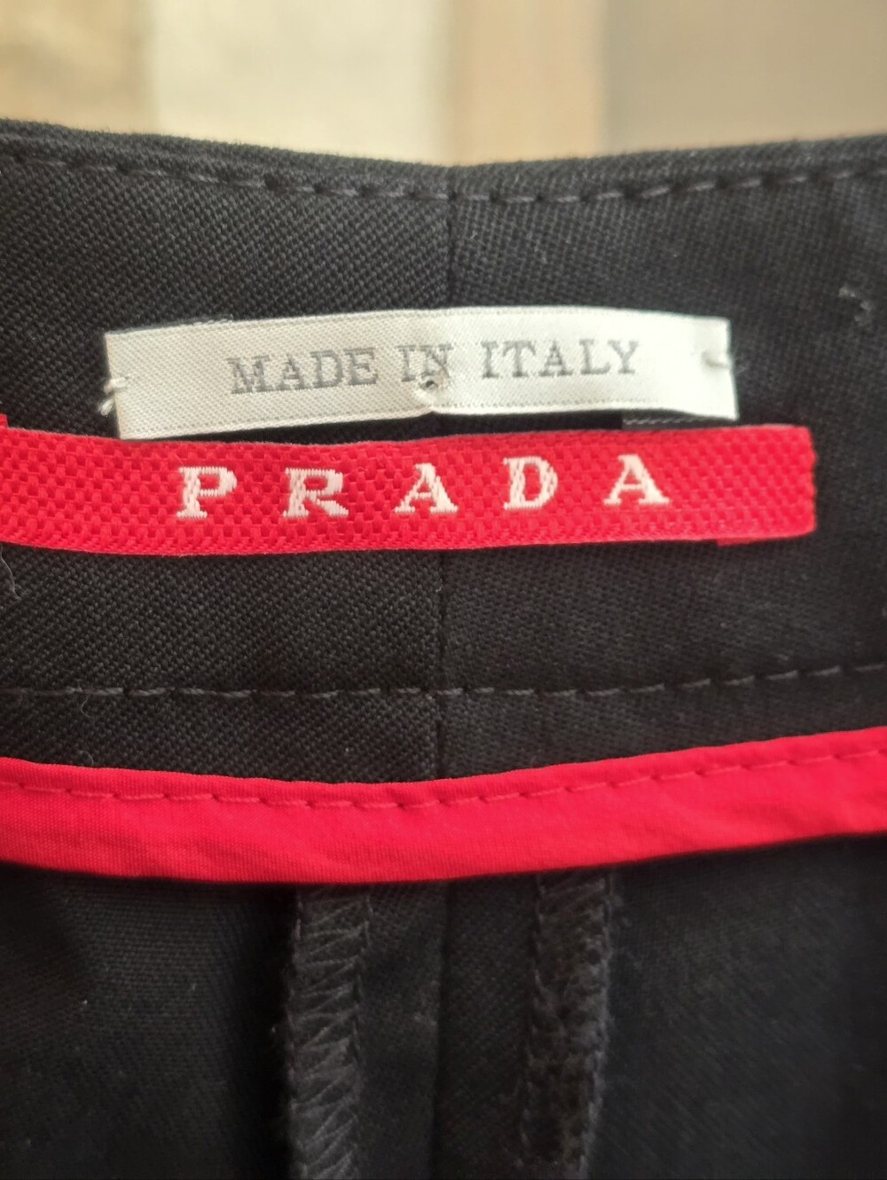 Prada Womens Black Stretch Zip-Ankle Pants